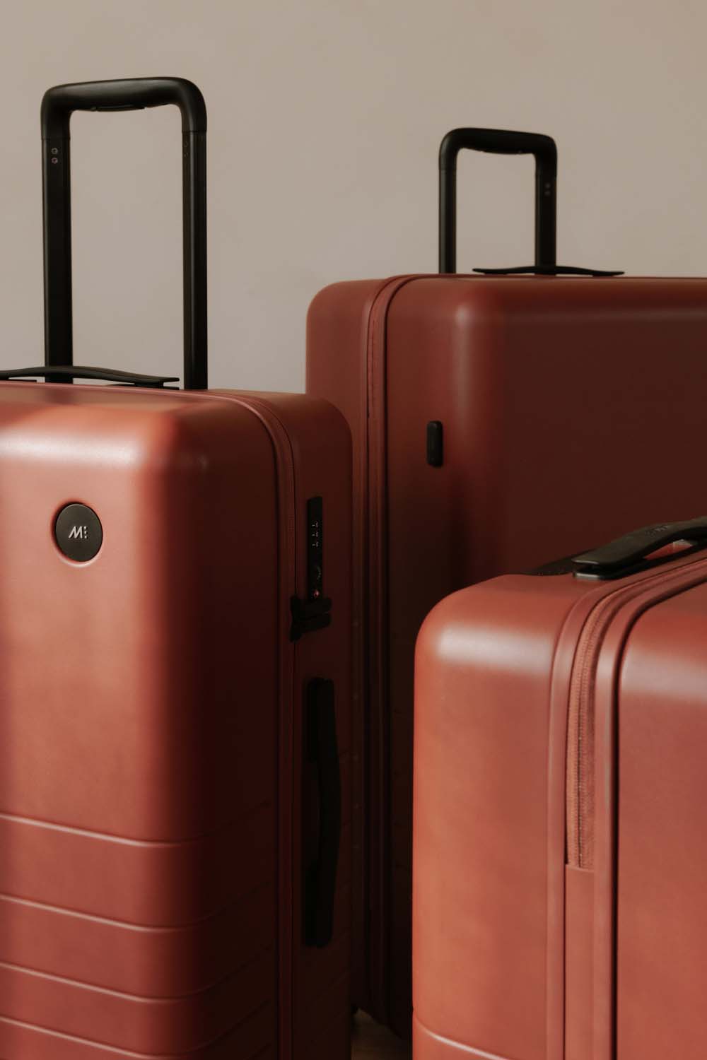 Monos luggage different sizes in Terracotta