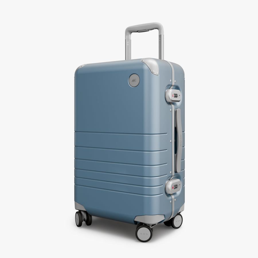 Elemental Blue | Angled view of Hybrid Carry-On in Elemental Blue