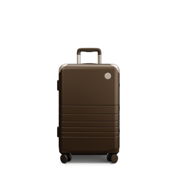 Front view of Hybrid Carry-On Plus in Adobe Brown