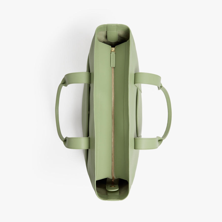 Cactus (Vegan Leather) | Top view of Metro Tote in Cactus