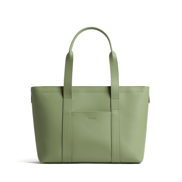 Cactus (Vegan Leather) Scaled | Front view of Metro Tote Cactus