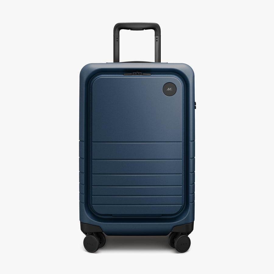 Ocean Blue | Front view of Expandable Carry-On Pro in Ocean Blue