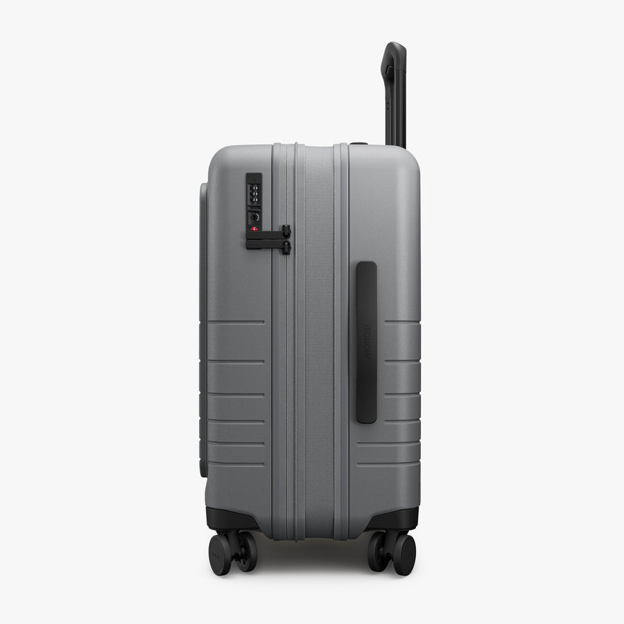 Storm Grey | Expanded zipper view of Expandable Carry-On Pro in Storm Grey