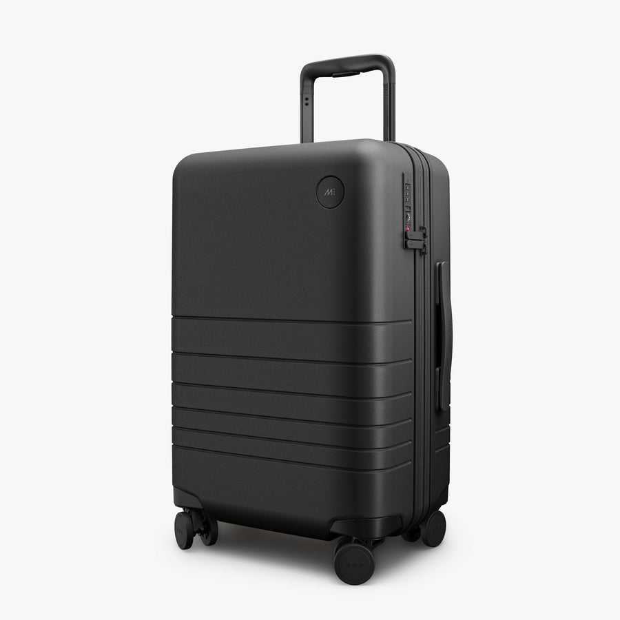 Midnight Black | Angled view of Expandable Carry-On in Midnight Black