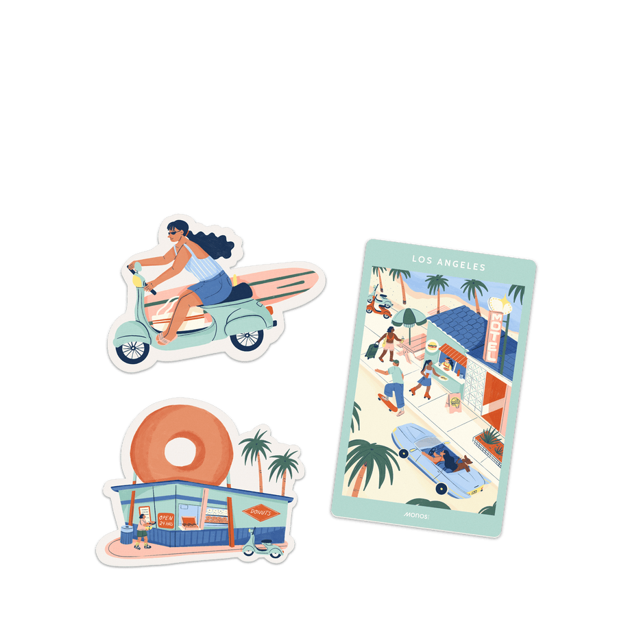 Los Angeles Scaled | Los Angeles Destination Stickers set of three