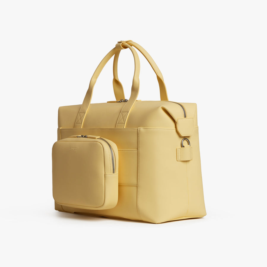 Banana Pudding (Vegan Leather) | Front view of Metro Duffel in Banana Pudding