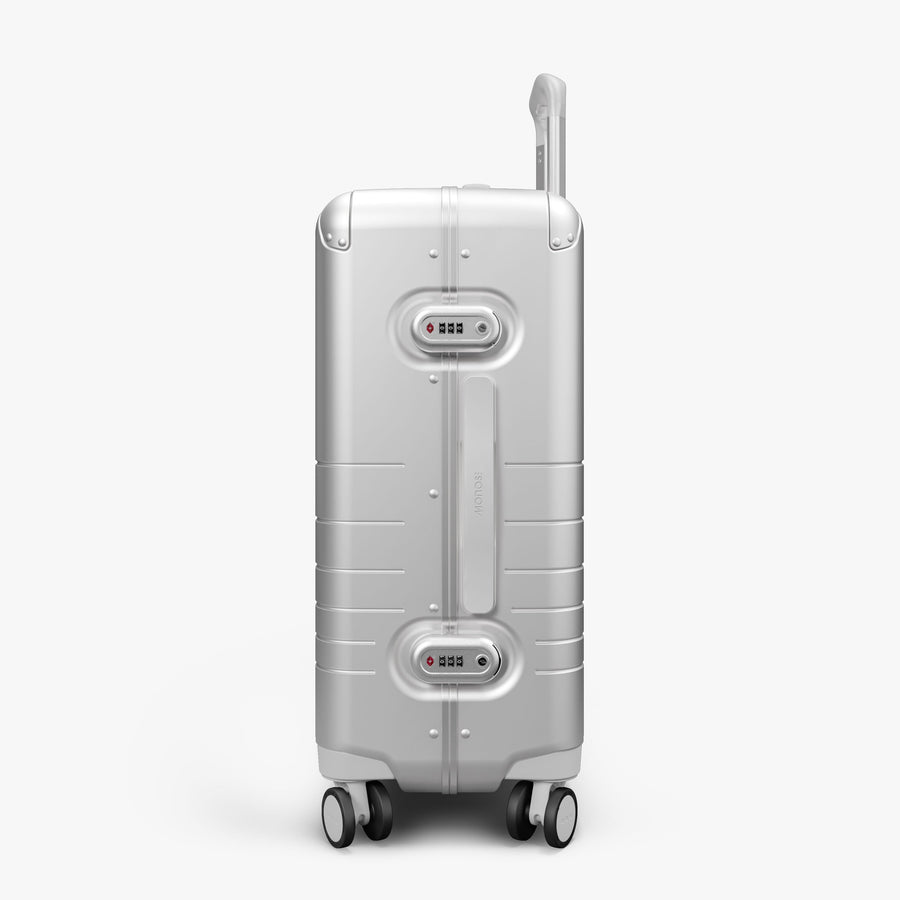 Silver | Side view of Hybrid Carry-On Plus in Silver