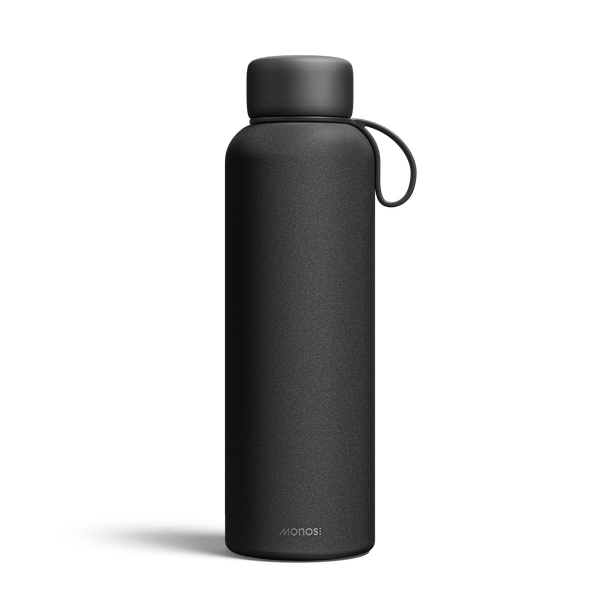 750 mL / Carbon Black Scaled | Front view of 750 mL Kiyo UVC Bottle in Carbon Black