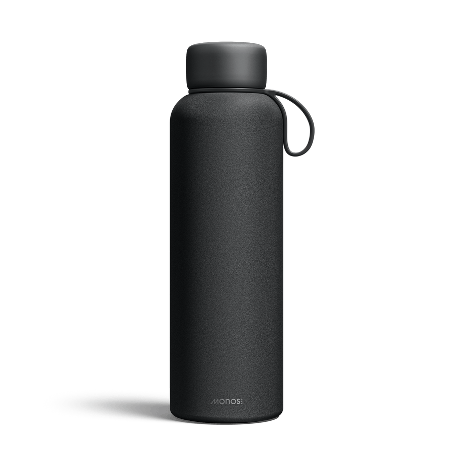 750 mL / Carbon Black Scaled | Front view of 750 mL Kiyo UVC Bottle in Black