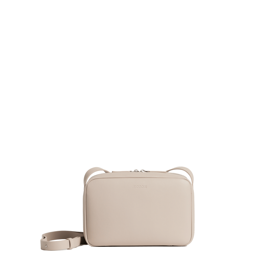 Ivory (Vegan Leather) Scaled | Front view of Metro Crossbody Ivory