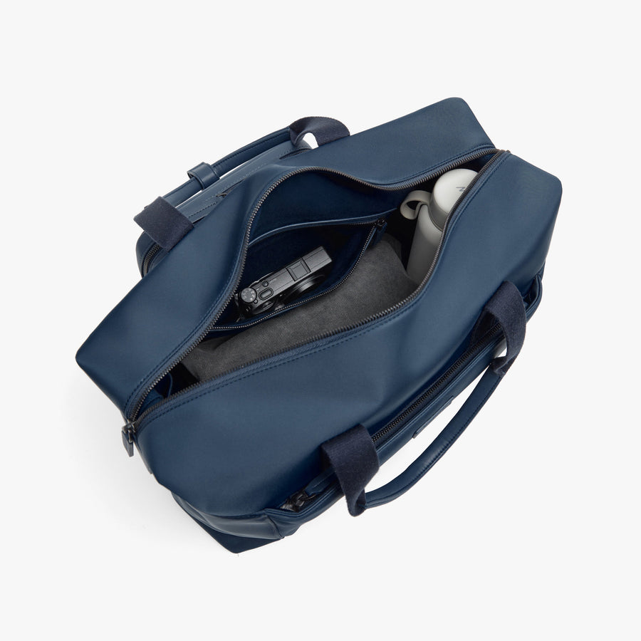 Oxford Blue | Front Interior view of Metro Duffel in Oxford Blue
