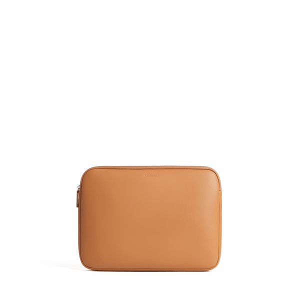 16-inch / Saddle Tan (Vegan Leather) Scaled | Metro Laptop Sleeve in Saddle Tan