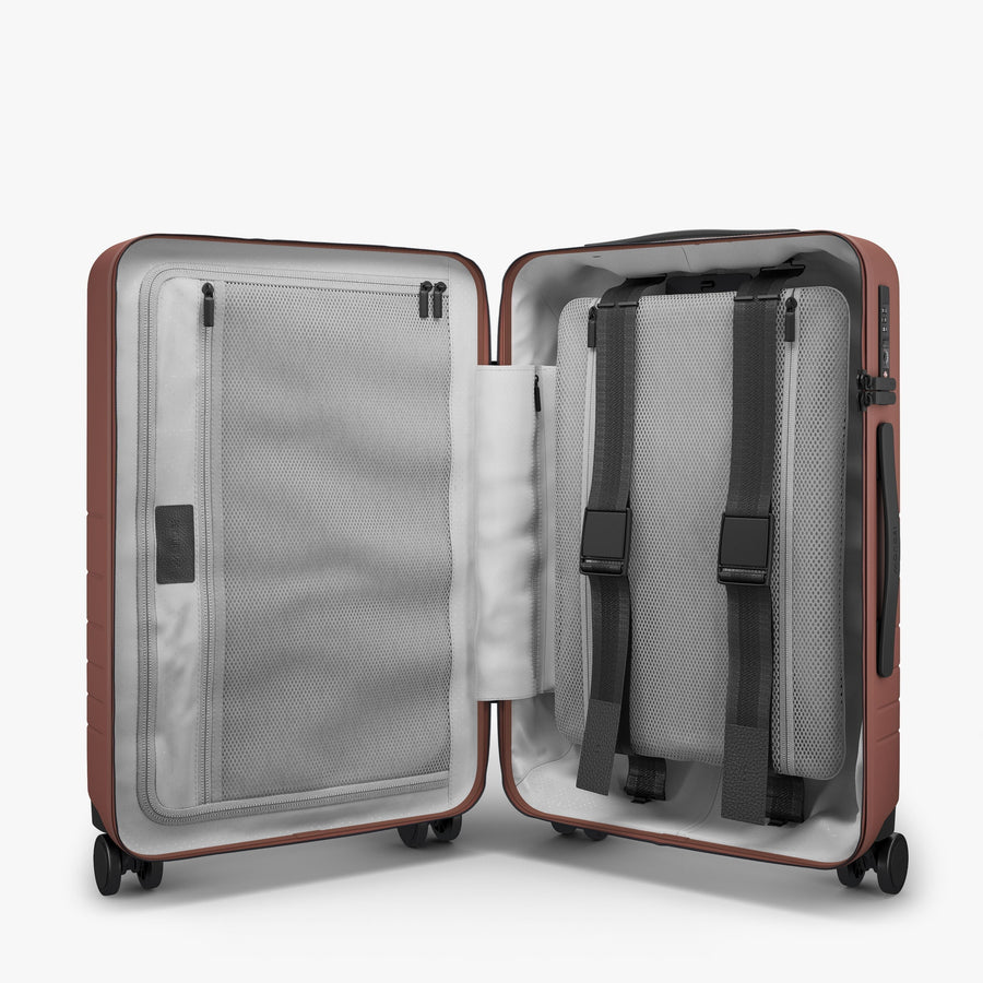 Terracotta | Inside view of Carry-On Plus in Terracotta