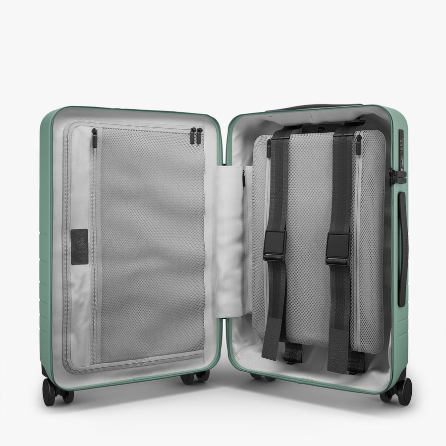 Sage Green | Inside view of Carry-On Pro Plus in Sage Green