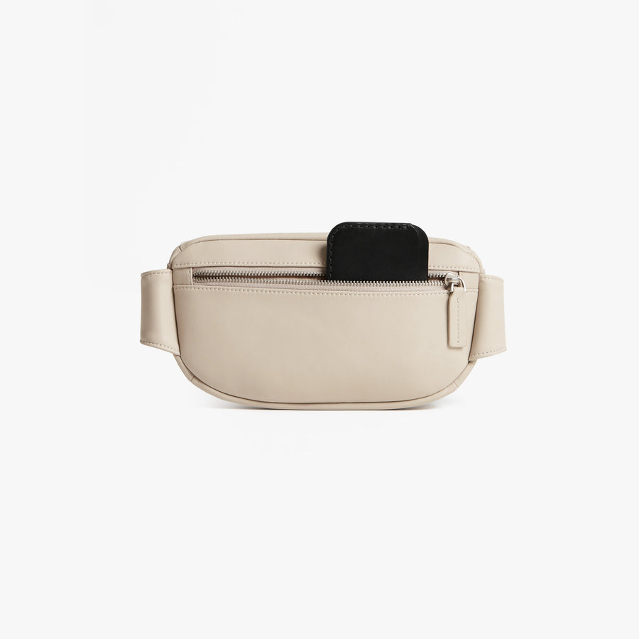 Ivory (Vegan Leather) | Back pouch view of Metro Sling in Ivory