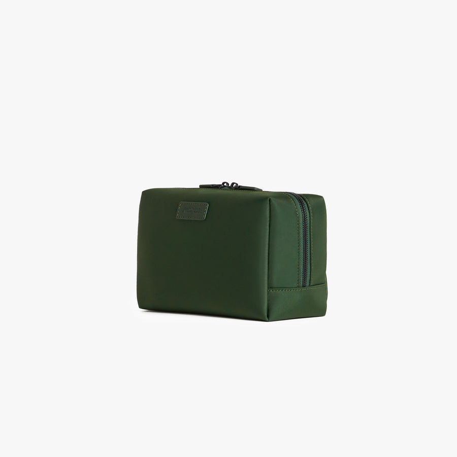 Large / Juniper Green | Angled view of Metro Toiletry Case Large in Juniper Green