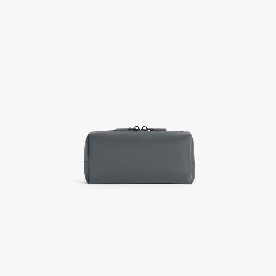 Small / Dover Grey | Back view showing pocket of Metro Toiletry Case Small in Dover Grey